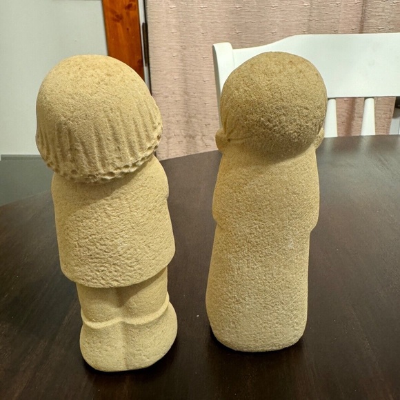 Vintage Marbell Stone Art Figurines SET OF TWO - Picture 2 of 2
